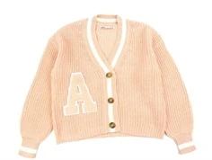 Kids ONLY tropical peach w. cloud dancer stripe cardigan